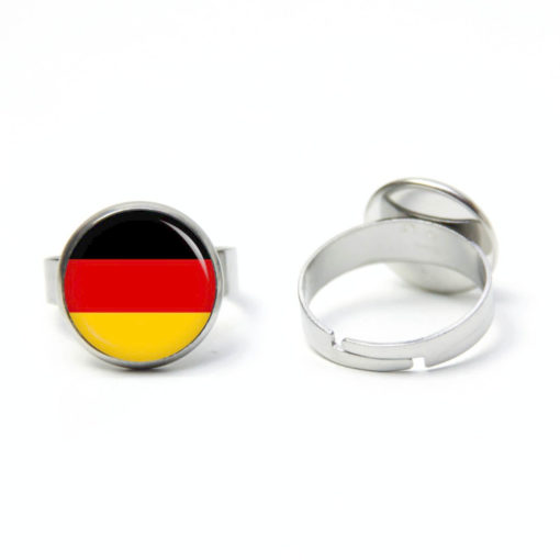 Edelstahl Ring Fußball EM WM deutsche Flagge - verschiedene Größen