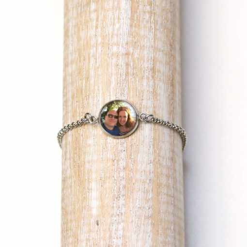 Edelstahl Armband mit deinem Foto personalisiert - 2 Größen