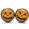 Druckknopf Ohrstecker Ohrhänger Clipse böses Halloween Gesicht