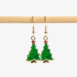 Weihnachtsbaum Ohrhänger in grün - weihnachtlicher Schmuck - Adventkalender