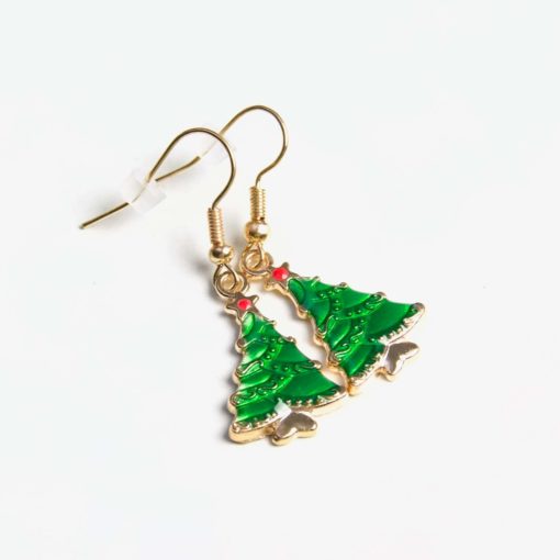 Weihnachtsbaum Ohrhänger in grün - weihnachtlicher Schmuck - Adventkalender