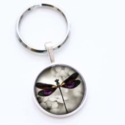 Schlüsselanhänger violette Libelle