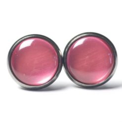 Ohrstecker pink rosarot metallic